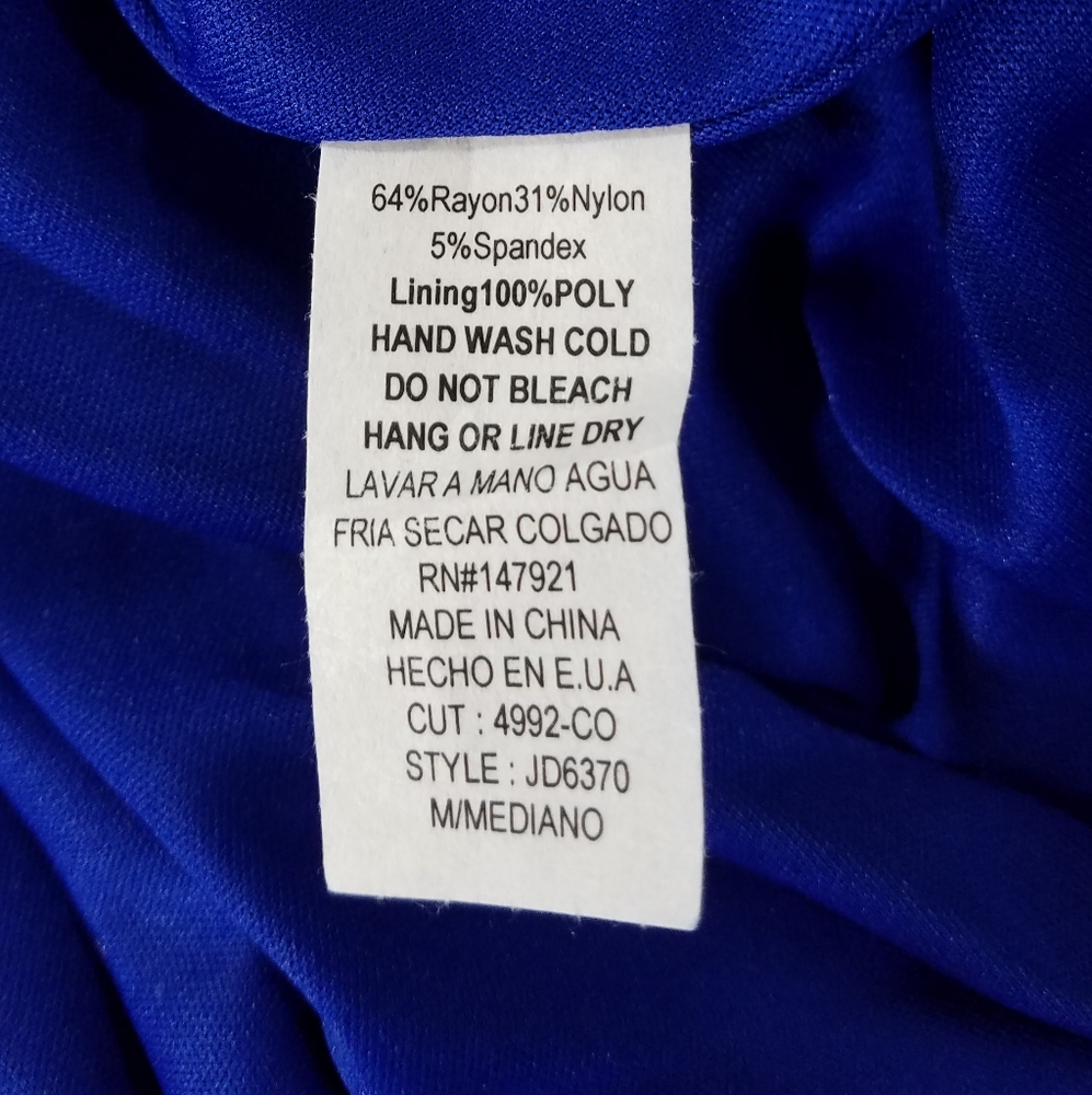 LuLu's Dress Fit & Flare Royal Blue Medium - Picture 9 of 14